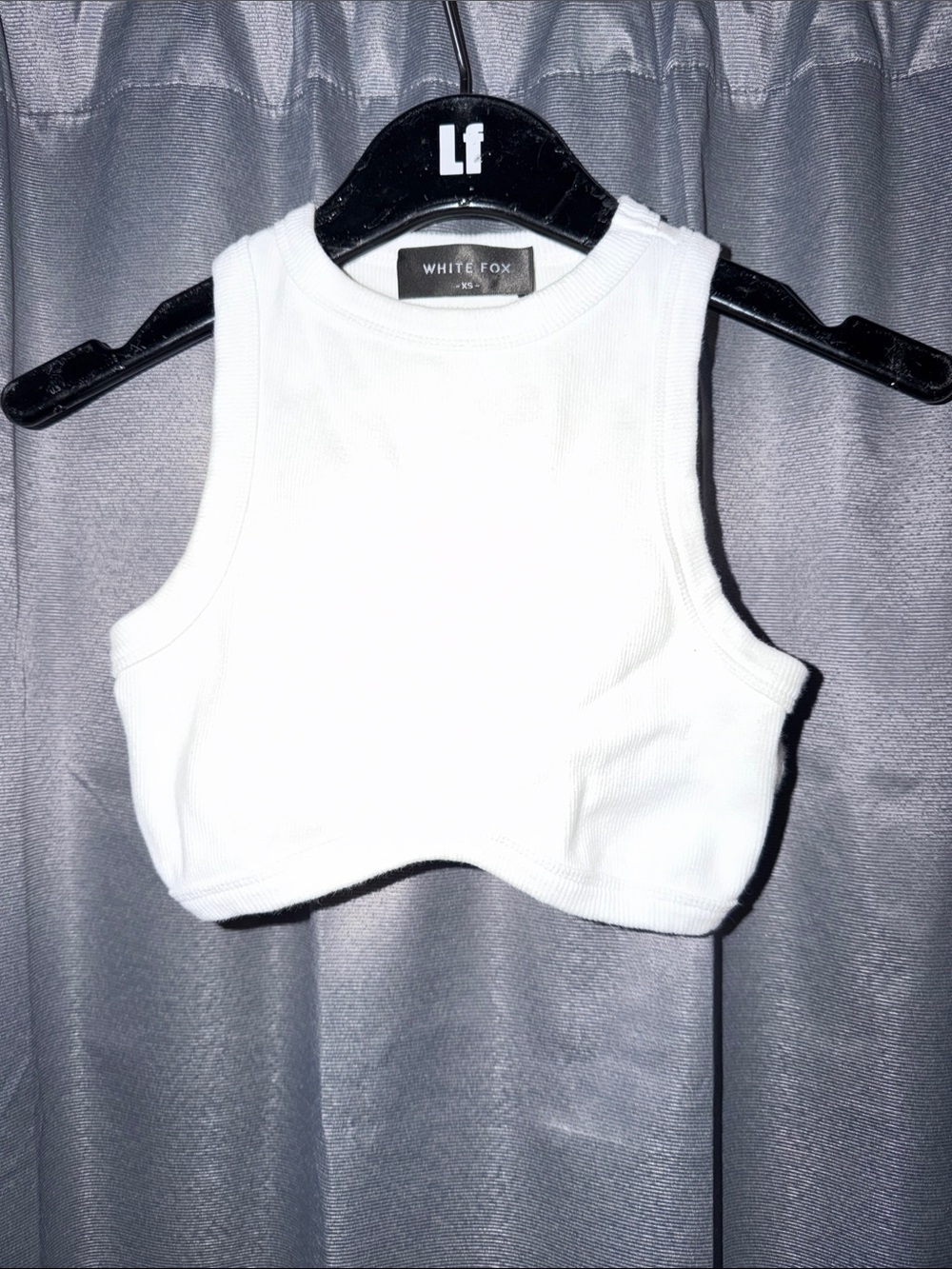 White fox crop top